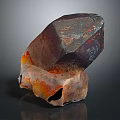 Natural Wood And Stone Sculpture With Orange Brown Texture Art Piece
