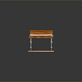 Sturdy Wooden Massage Table With Comfortable Padded Surface And Metal Legs