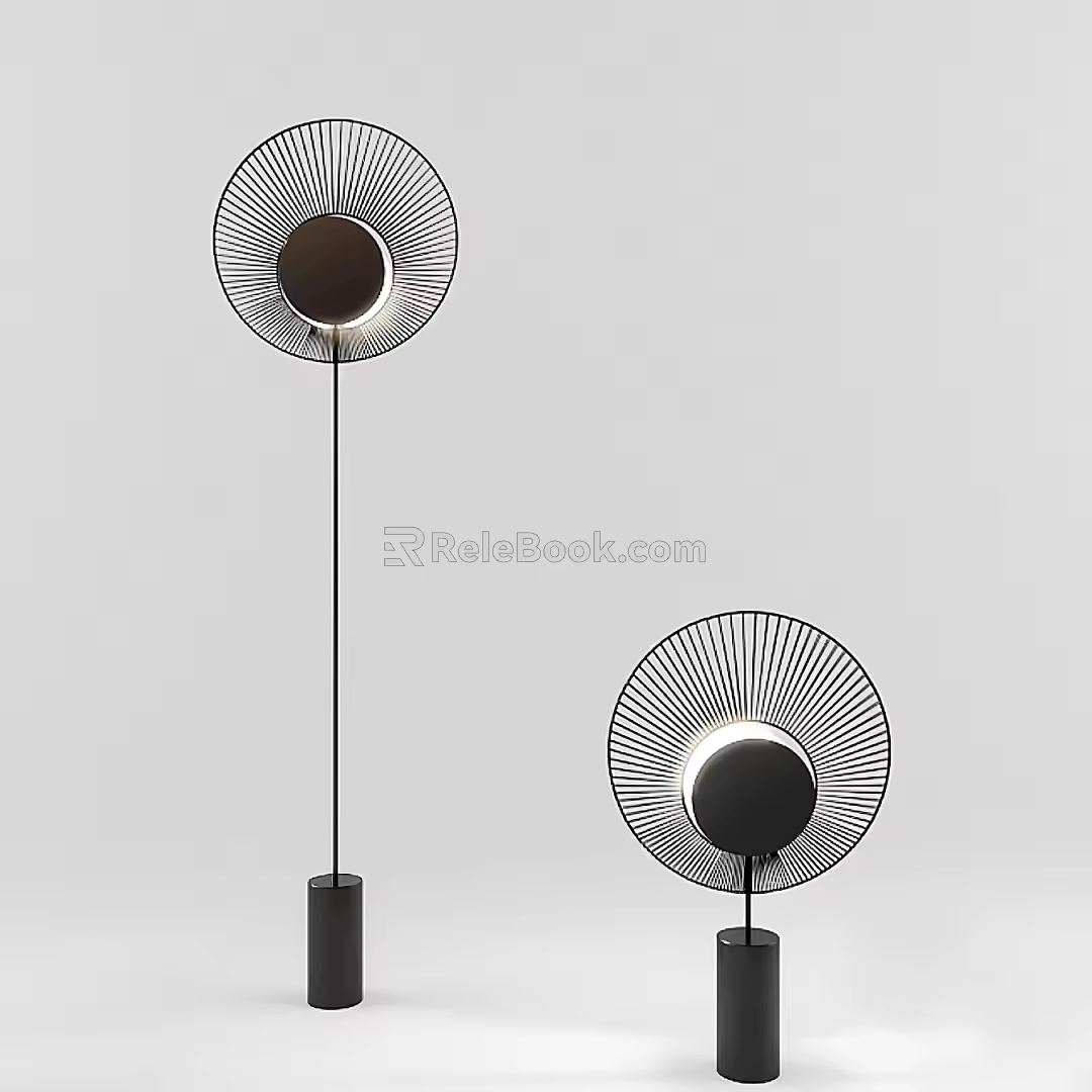Modern lighting combination floor lamp table lamp 3d model