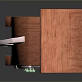 Orange Anthropomorphic Chest of Drawers With Multiple Drawers Arm Like Details And Unique Top Structure