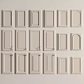 Display of Various Wardrobe Door Designs And Styles On White Background