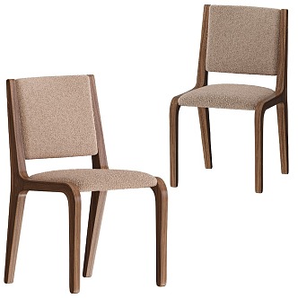 Wooden Chair Fabric Leisure Chair Negotiation Chair Outdoor Leisure Chair Dining Chair 3d model