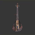 Artistic Wooden String Instrument Shaped Decorative Household Ornament For Home