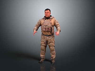 Soldier Mercenary Male Soldier Male Detective Male Detective model