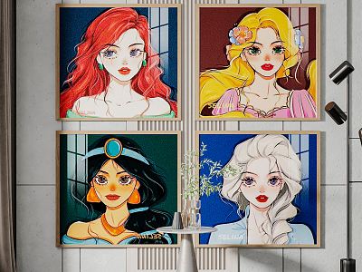 Modern Figure Painting Children's Decorative Painting Combination model