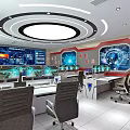Command Center Fire Rescue Command Center Synthetic Combat Command Center Science and Technology Sense Office Space 3d model