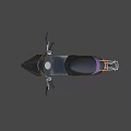 Modern Black Scooter With Illuminated Headlight Rearview Mirrors And Black Seat