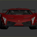 Red Sports Car With Aerodynamic Design Black Wheels And Rear Spoiler