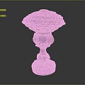 Decorative Ornament Set With Intricate Carved Design Dark Colored Elegant Base And Ornate Lid