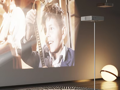 Projection Monitoring System For Home Security With Real Time HD Video Projection On Indoor Wall 3d model