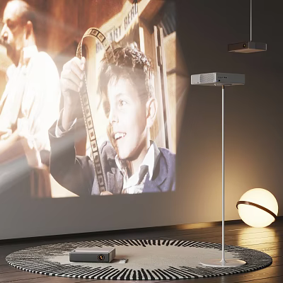 Projection Monitoring System For Home Security With Real Time HD Video Projection On Indoor Wall 3d model