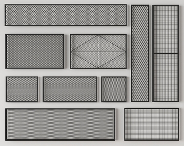 Barbed wire barbed wire fence barbed wire fence barbed wire railing barbed wire fence 3d model