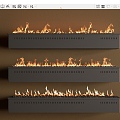 Modern Fireplace Embedded Fireplace Stove Flame 3d model