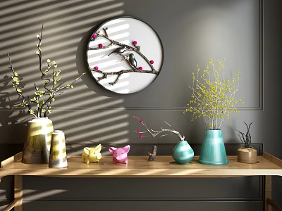 New Chinese-style Decorations Ornaments Combination 3d model