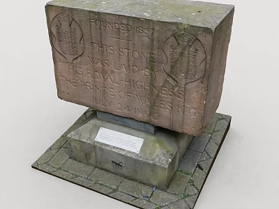 Residential Building Foundation Stone Laid by Prince of Wales in 1900 3d model