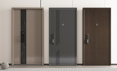 Modern security door 3d model