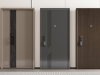 Modern security door 3d model