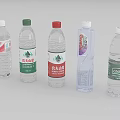 Pantry with Assorted Bottled Water Brands for Refreshment and Hydration Needs 3d model