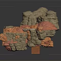 Red Rock Canyon Pathway With Natural Stone Walls And Sandy Floor
