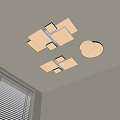 Modern Interior Ceiling Lights With Multiple Square Panels And Round Fixture Design