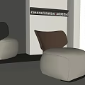 Modern single sofa 3d model
