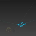 Yellow Red Green Tracked Cranes With Long Booms And Four Units