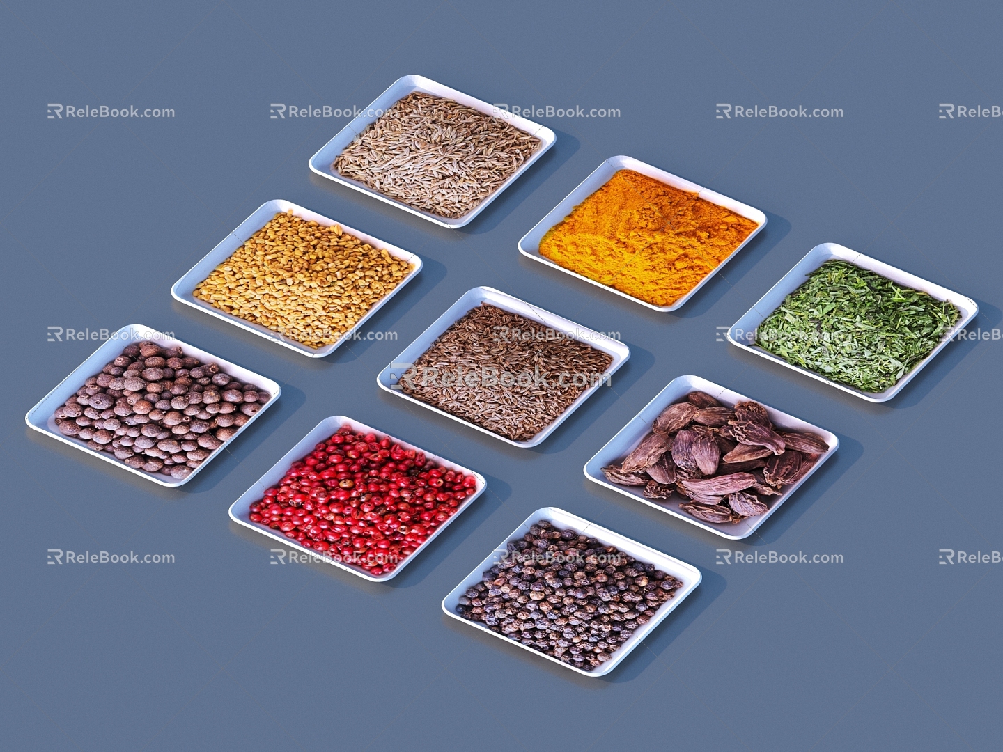 Traditional Chinese medicine ingredients food 3d model