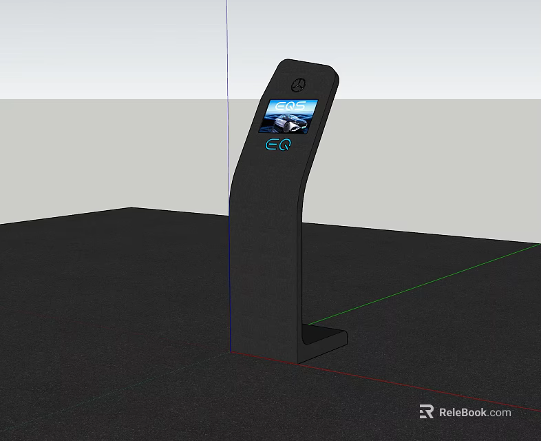 Commercial Interactive Self Service Kiosk With Touch Screen Display And Standalone Design 3d model 