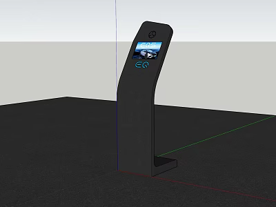 Commercial Interactive Self Service Kiosk With Touch Screen Display And Standalone Design 3d model