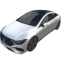 Modern Luxury Sedan With Sleek Silver Body Black Roof And Stylish Wheels Design