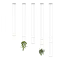 Modern Round Chandeliers With Hanging Green Plants For Stylish Interior Design