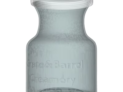 Clear Transparent Glass Spice Bottle With Simple Label Design For Home Kitchen Storage 3d model