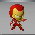 Chibi Style Iron Man Figurine In Red And Yellow With Outstretched Hand