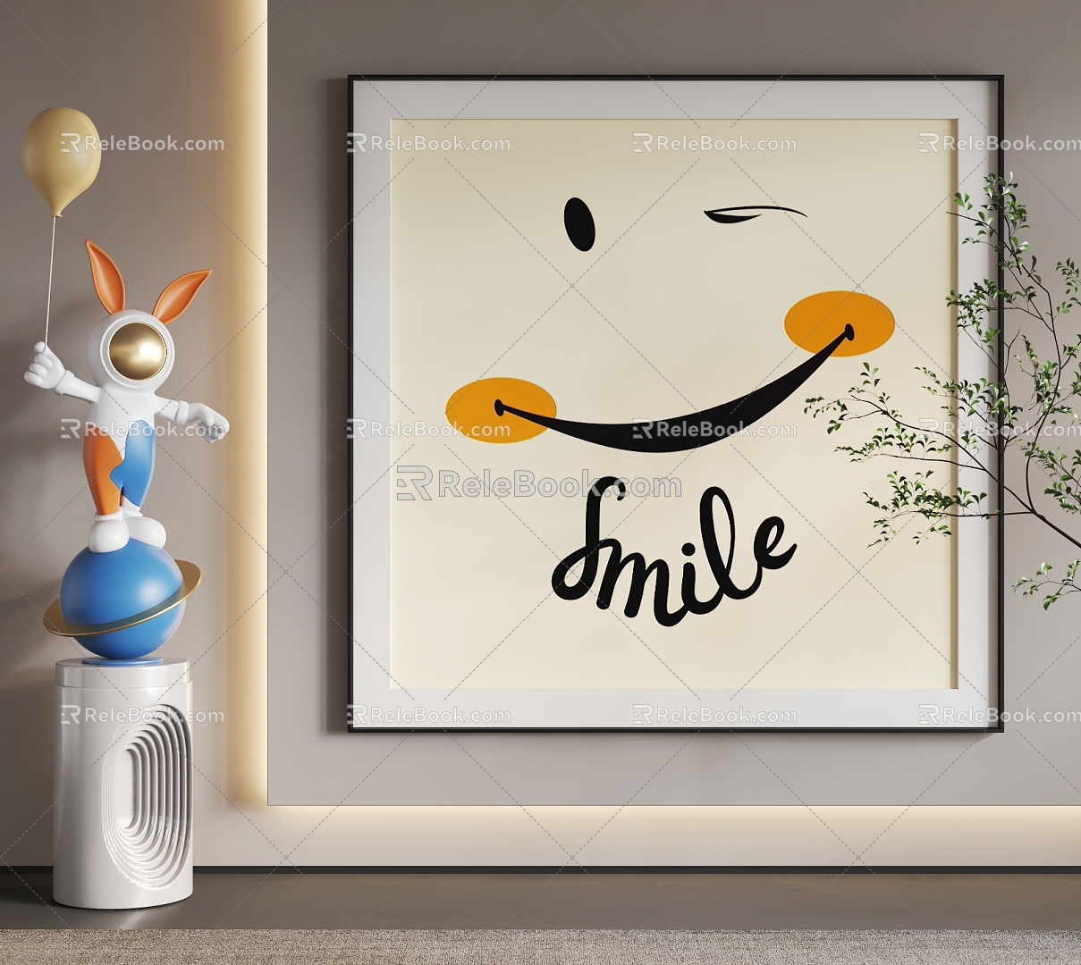 Cartoon Hanging Paintings Cartoon Hanging Paintings Children Hanging Paintings 3d model