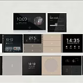 Switch panel intelligent switch combination 3d model