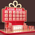 Long Nian Branded Red Gift Box Commercial Display Equipment with Multiple Compartments and 2024 Design