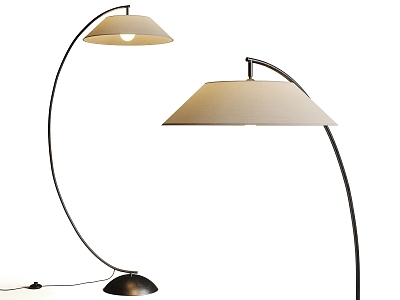 Fishing lamp floor lamp 3d model