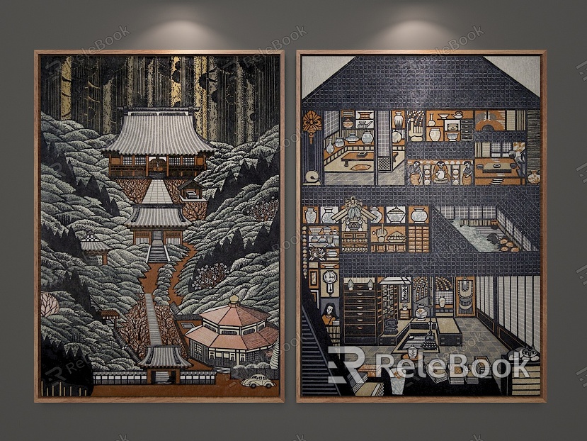 New Chinese Architectural Painting Decorative Painting model