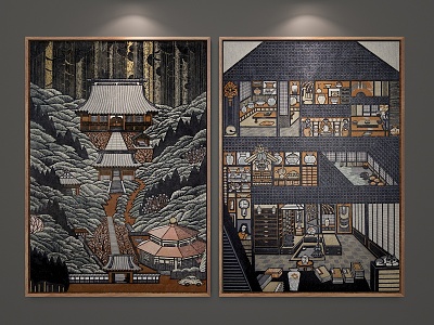 New Chinese Architectural Painting Decorative Painting model