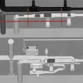 Industrial Ceiling Structure Featuring Exposed Pipes Ventilation Units And Modern Lighting Fixtures