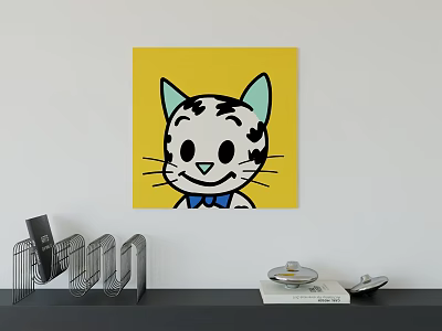 Modern Simple Cute Cartoon Animal Girl Room Boy Room Hanging Painting 3d model