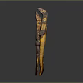 Rusty Metal Pliers Sculpture Carving with Artistic Vintage Design and Detailed Texture