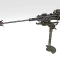 Military Weapon With Long Arrow Tip And Mechanical Components On Stable Stand 3d model