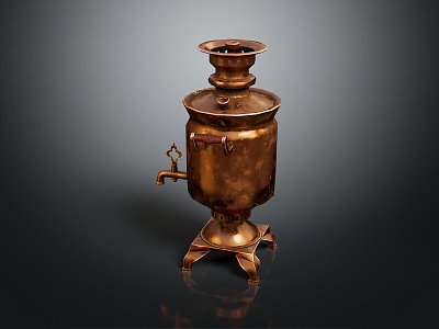 Modern Jar Metal Jar Big Copper Pot Copper Jar 3d model