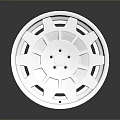 Shiny Chrome Car Wheel Rim With Intricate Spoke Design And Brand Logo