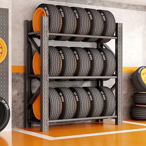 Heavy-duty tire shelf storage rack multifunctional 4s shop wheel display auto repair shop multi-layer wheel shelf 3d model