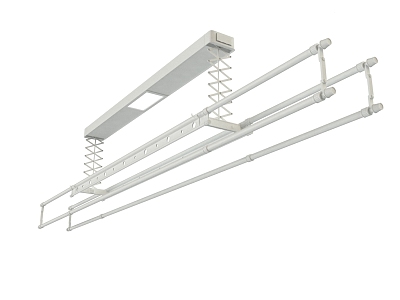 Balcony Drying Rack Clothes Rod Hanger with Light model