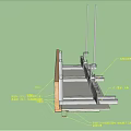 Structural Building Component Featuring Metal Frame Panel And Support Connectors 3d model