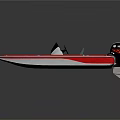 Stylish Yacht With Red Accents Comfort Seats And Modern Design