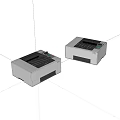 White Desktop Printers For Office Use With Modern Design And Functionality 3d model